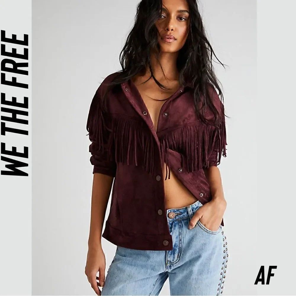 WE THE FREE COSMIC KARMA JACKET IN WINE NWT